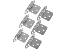 Conjunto De 6 Dobradiças Mola Com Fechamento Automático E Sobreposição 1 2 Polegada Para Armários