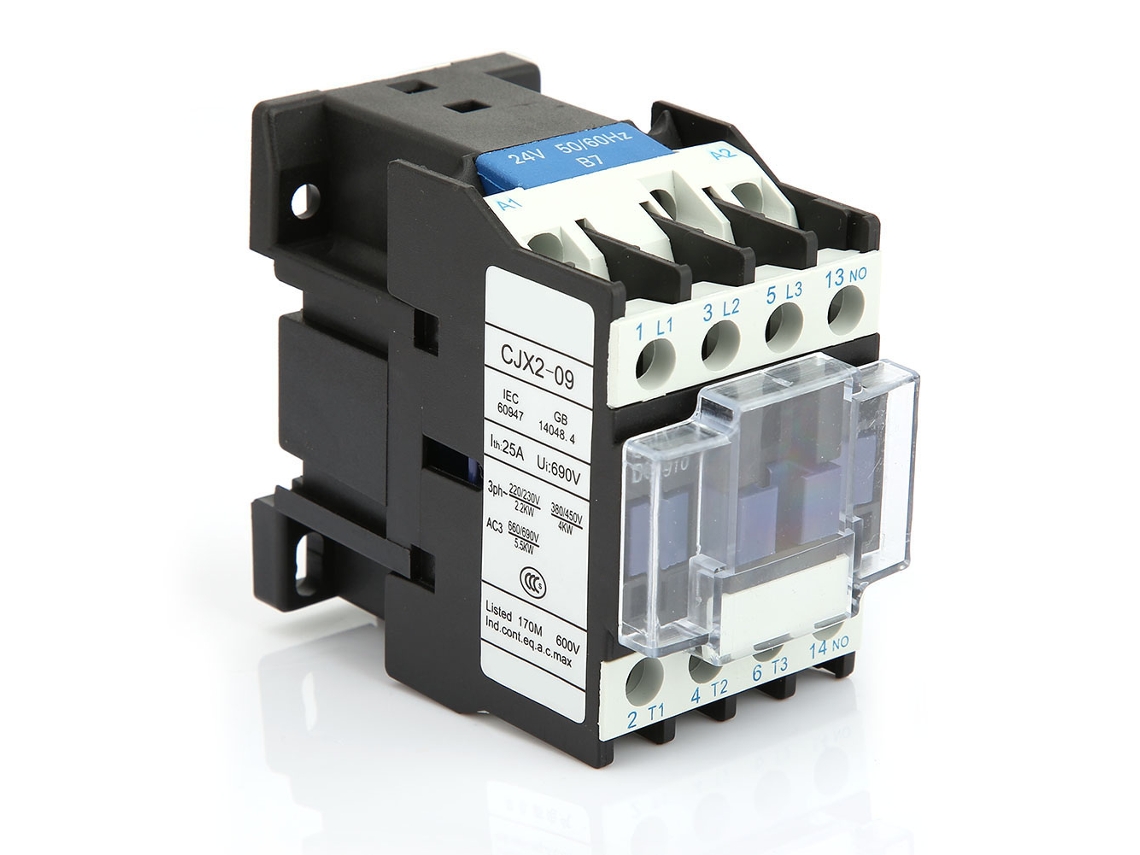 Contactores Montados Em Carril Laxiscreed Para Uso Industrial, Suporta 24v Ca Eficazmente