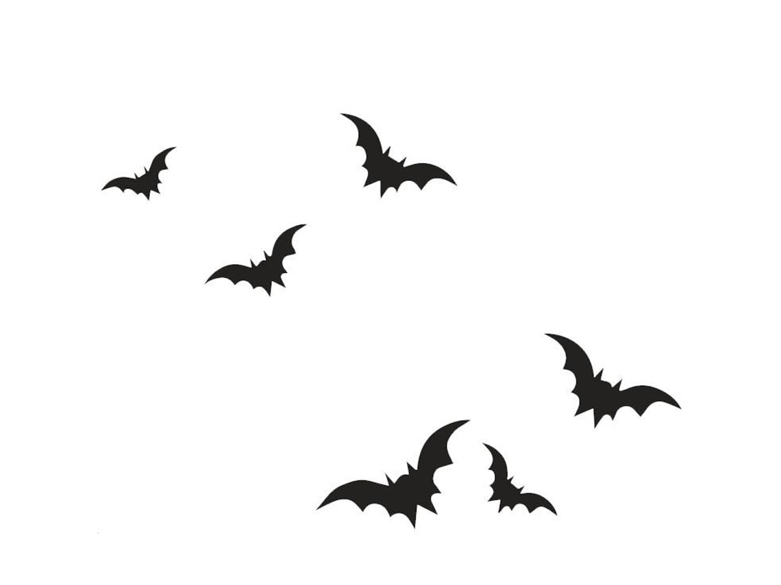 Laxiscreed Decoração De Parede Com Morcegos Halloween Para Sala, Adesivos Reutilizáveis
