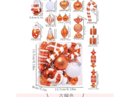 16 Itens De Natal De Plástico Enfeites, Estátuas E Presentes De Natal (bronze) Yunzii (formatos Irregulares)
