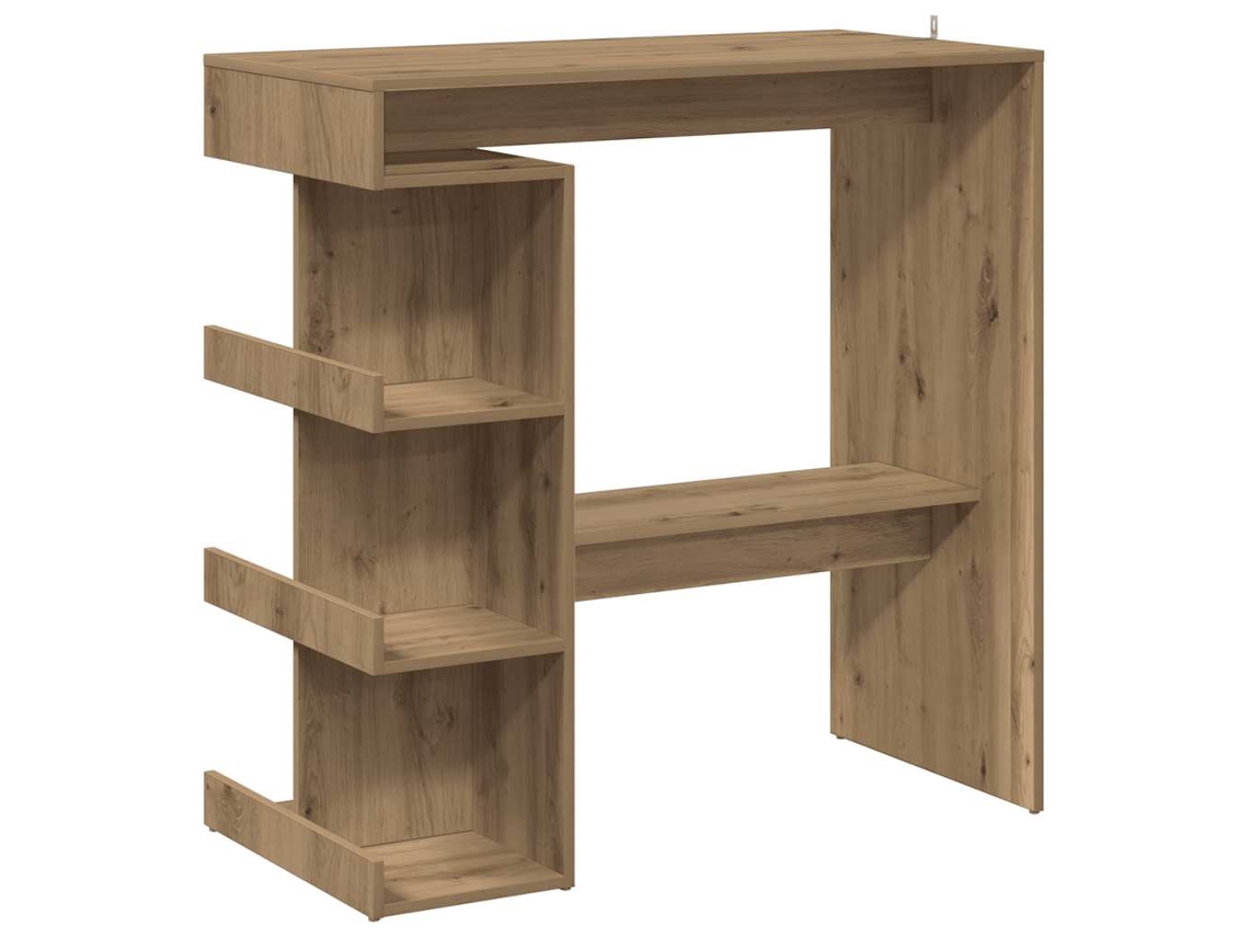 Mesa de Bar com Prateleiras Carvalho Artisiano MAISON EXCLUSIVE (100x48x101,5 cm)