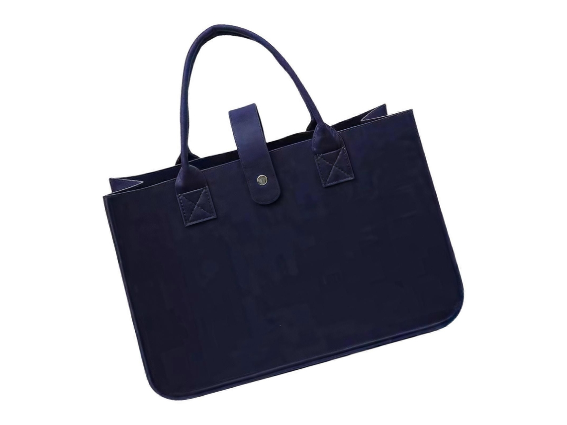 Sacola De Compras Dobrável De Feltro Para Brinquedos, Compras, Passeios, Armazenamento, Trabalho, Viagens, Piqueniques E Uso Diário, Azul Marinho.