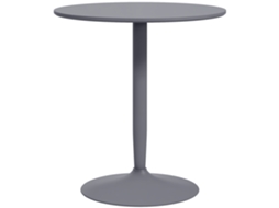 Mesa de Jantar para 2 Pessoas, Tampo Redondo, Base de Aço, Cinza, 70 X 70 X 75 Cm