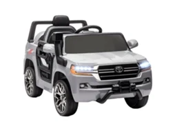 Carro Elétrico para Crianças Toyota Land Cruiser 12v com Faróis Buzina Arranque Lento e Música Mp3 107x65x55,5 Cm Cinza pt