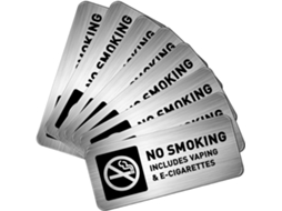 Adesivos Metálicos Anti-vaping De 12 Mm (4/8") Fáceis De Instalar, Alto Contraste, Anti-fumaça