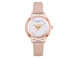 Relógio de Pulso Feminino Lvpai Casual Simples Quartzo com Cinto Pu Bege