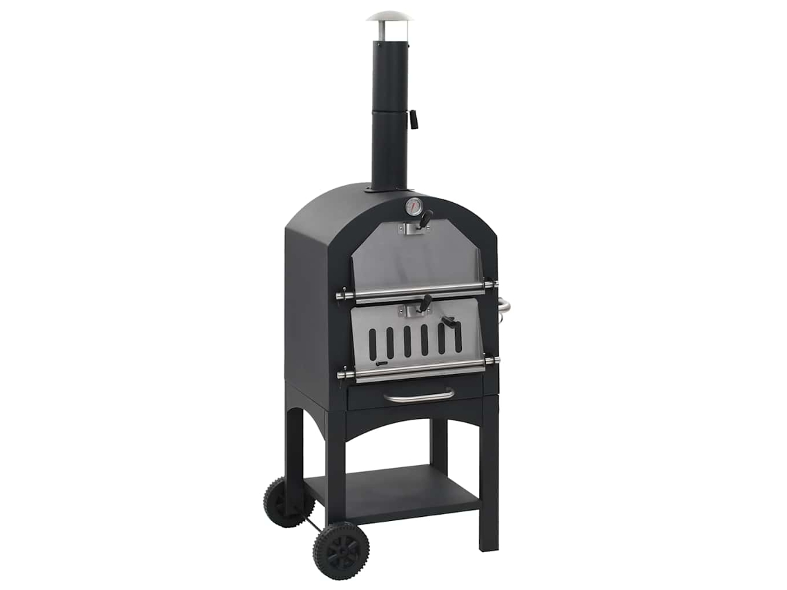 Pizza Oven, Pizza Ovens Vidaxl Preto Aço (n/a)