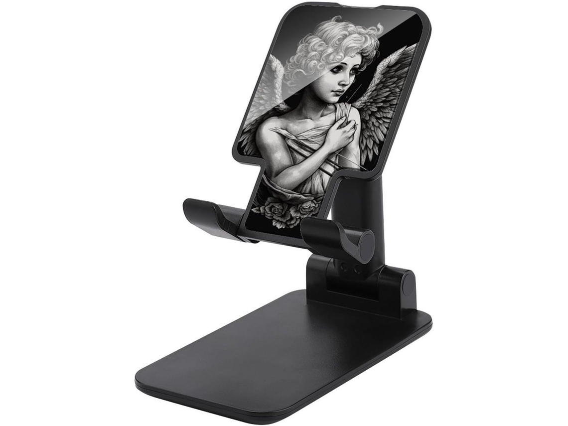Suporte Dobrável Para Celular Estilo Retrato De Anjo Mesa Ajustável Com Base Antiderrapante Compatível