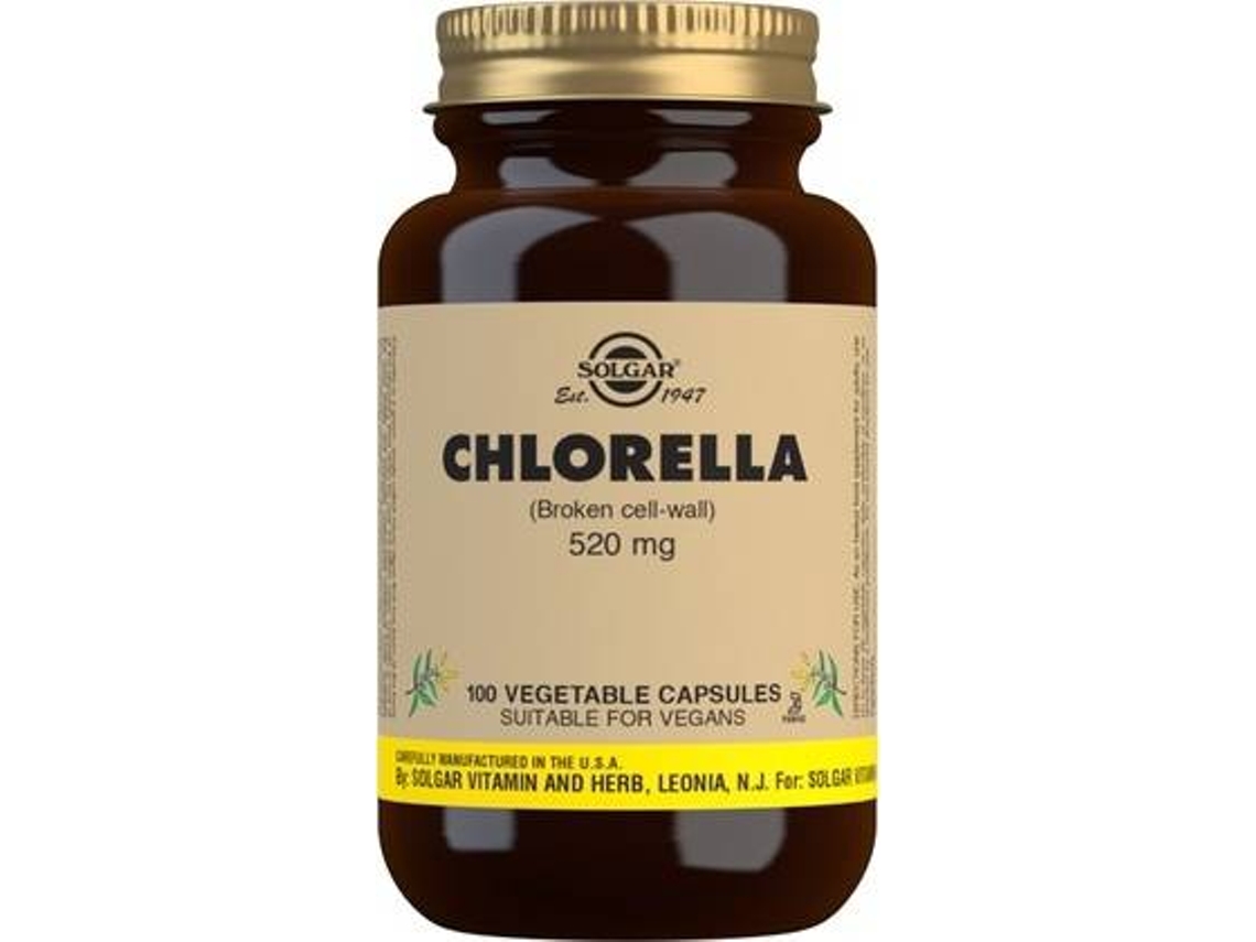 Suplemento Alimentar SOLGAR Chlorella (100 cápsulas de 520mg)