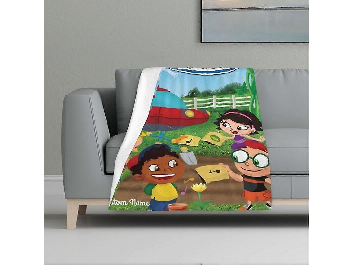 Cobertor Little Einsteins De Flanela Macia E Quente, Xadrez, Com Nome Personalizado, Para Decoração De Cama, Sofá, Presente De Nat-aquaforge