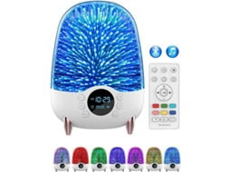 Altavoz Bluetooth Portátil com Luz Noturna 3d, Bateria de 3000mah e Controle Remoto