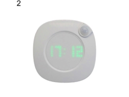 Luz noturna LED Slowmoose com sensor de movimento, relógio digital com visor de hora, luminária para quarto e banheiro