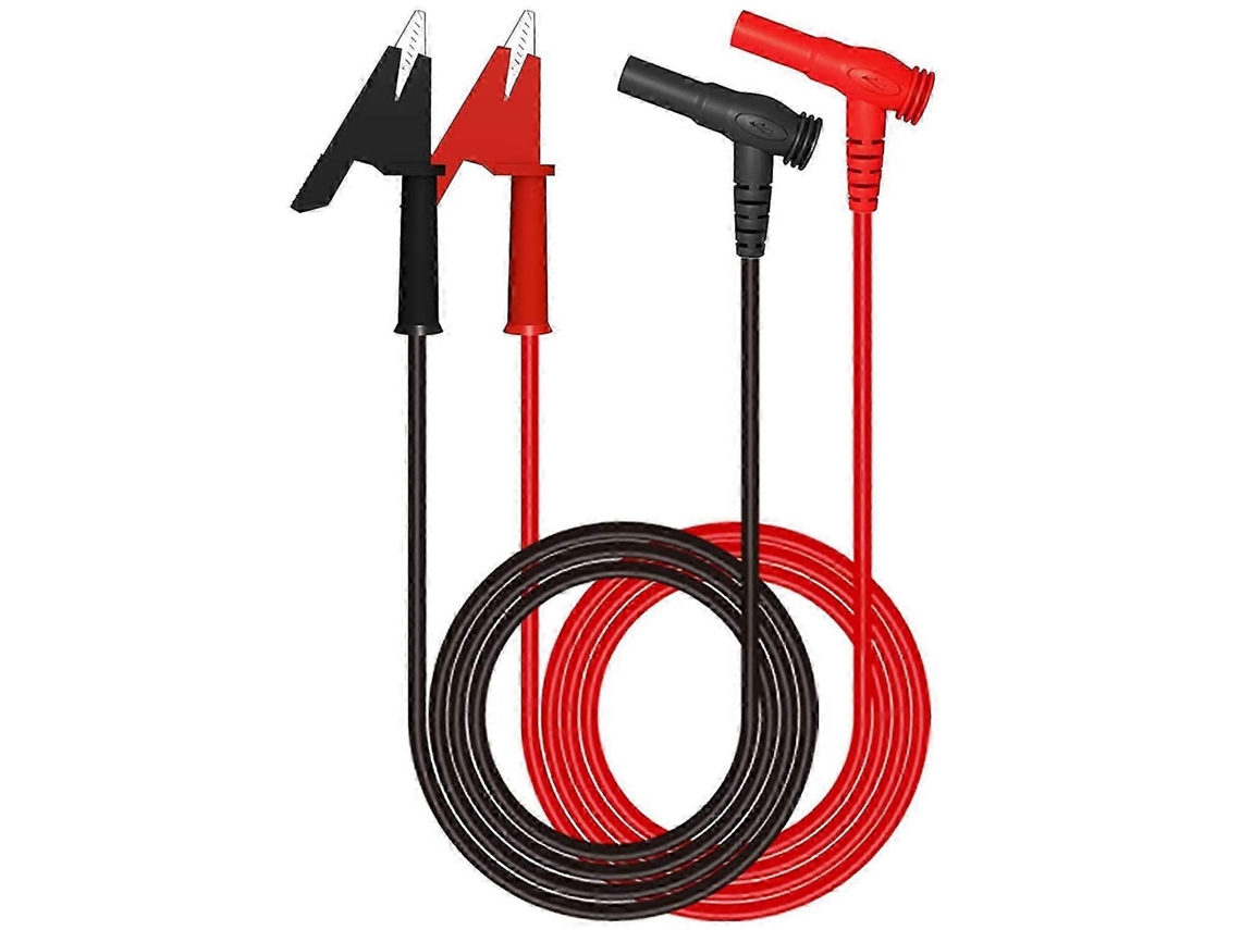 Cabos De Teste Elétricos De Ângulo Reto De 1 M E Cabos Flexíveis Com 2 Garras De Teste Para Multímetro. Aquaforge (3,3 Pés)