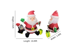 Laxiscreed Inflável De Natal Santa Claus E Pinguim De 5ft Com Leds Para Jardim E Festas Ao Ar Livre