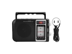 Rádio Multifuncional Com Luz Led Alto-falante Suporta Cartão De Memória Mmc Usb Fm Am Sw Portátil Para Exterior
