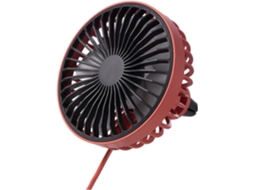 Ventilador Usb Compacto E Eficiente Para Carro Luxshiny, Fácil De Instalar, Acessório Automotivo, Vermelho