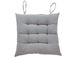 Cojín De Silla 43x43x8 Cm Con Correas, Funda Universal De Algodón Y Lino Para Sillas De Jardín