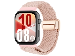 Bracelete para Huawei Watch Fit 4 / Fit 4 Pro / Fit 3 Trançado Fivela Magnética Rosa areia XIAOMOYU