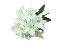 2pcs Lírio Artificial 10 Cabeças Flor Falsa Decor Para Casamento E Festas Blanco Lechoso