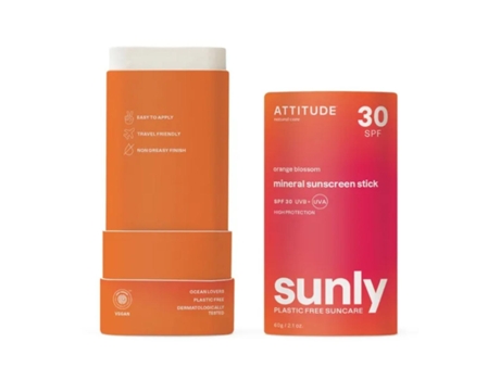 Creme Solar Em Bastão Flor De Laranja 30 Fps Atitude 60g Attitude