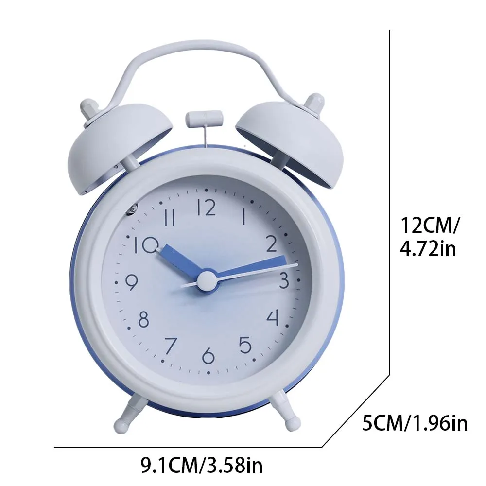 (azul) Despertador minimalista, compatível com Pilhas Aa, design charmoso