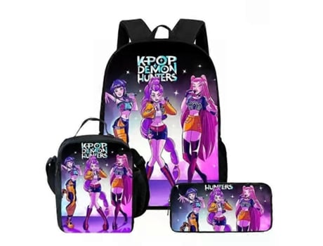 Mochila Kpop Demon Hunters, bolsa de ombro, lancheira, estojo escolar, GKS Miraflow