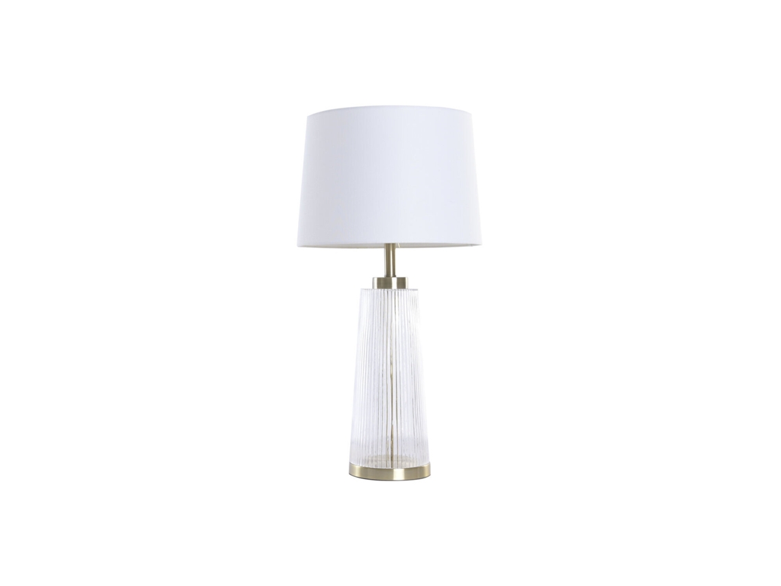 Abajur de Mesa, Cristal, Algodão, 40x40x78cm ALEXANDRA HOUSE LIVING