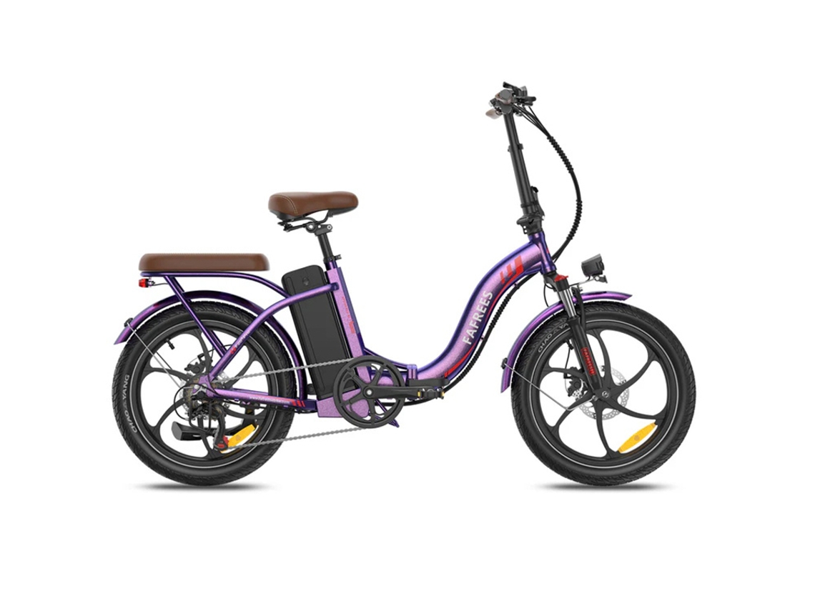 Bicicleta Elétrica Dobrável Fafrees F20 Pro 250w 36v22.5ah 20 Polegadas 25km/h Roxo Rosado