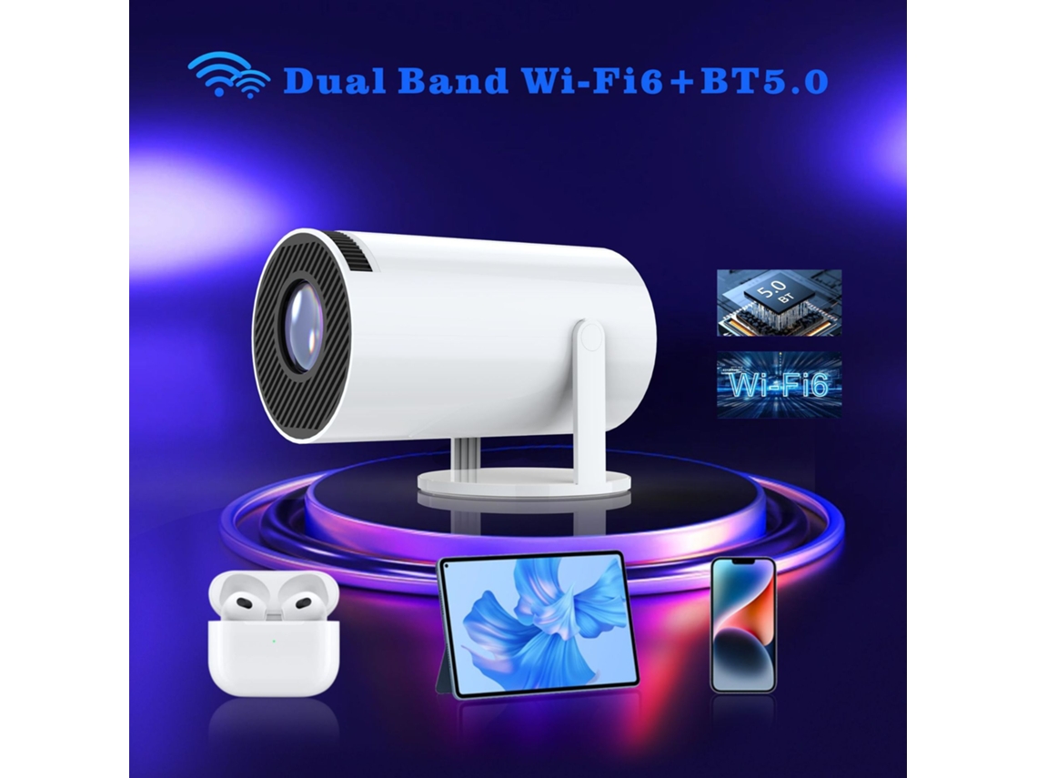 Projetor Smart Hd Led Wifi Bluetooth Hdmi. Usb Android Office Home Cinema Wellngs Brilvibera