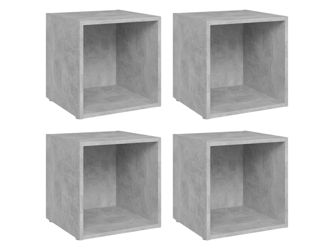 Tv Cabinet Set, Tv Cabinet Sets Vidaxl Cinzeto Madeira Processada (n/a)