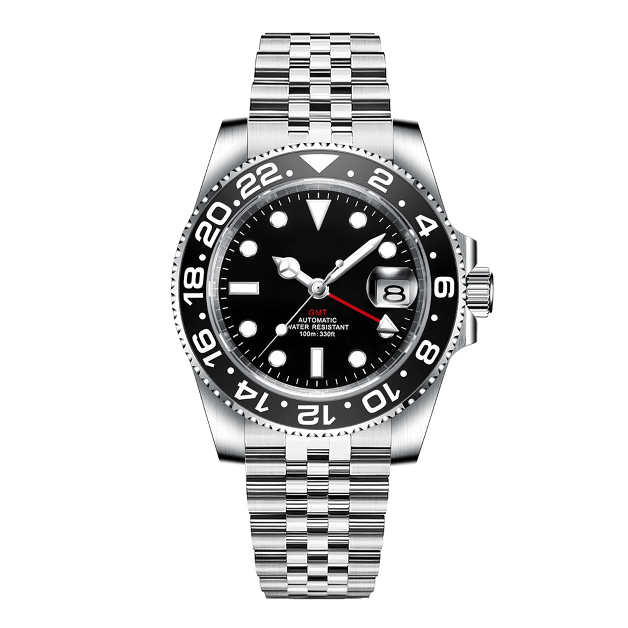 Relógio Masculino Automático Mecânico De 40 Mm (preto), Cristal De Safira.