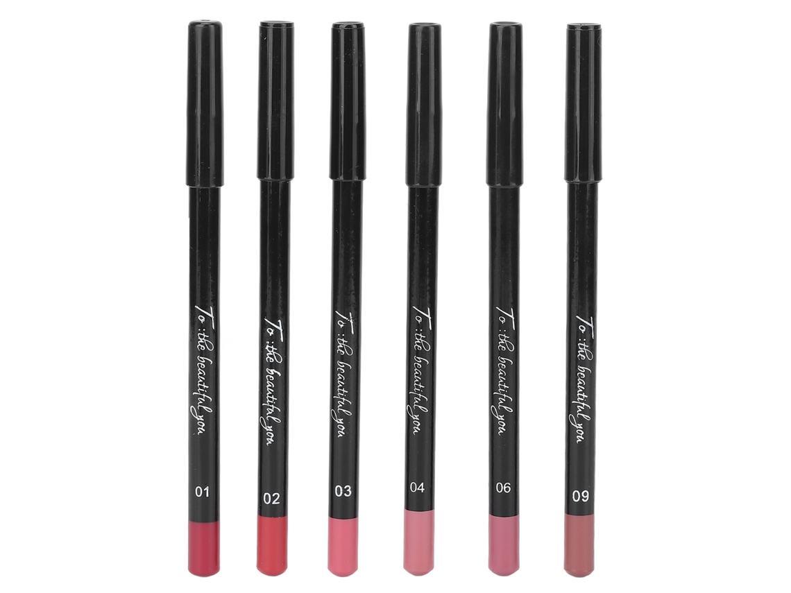 6pcs Lápiz Labial Profesional Impermeable Mate De Larga Duración Pigmentado Cosméticos02