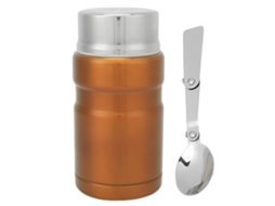 Container Térmico Aço Inox 750ml Comida Marrom