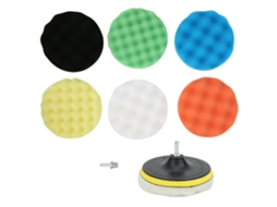 Kit De 8 Esponjas De Polimento Redondas De 6 Polegadas, Ferramentas Abrasivas De Polimento Onduladas Para Remover Arranhões