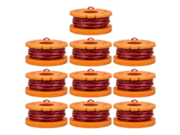 Conjunto De 10 Carretéis De Nylon Para Reposição De Fios De Nylon Em Cortadores De Grama Worx.