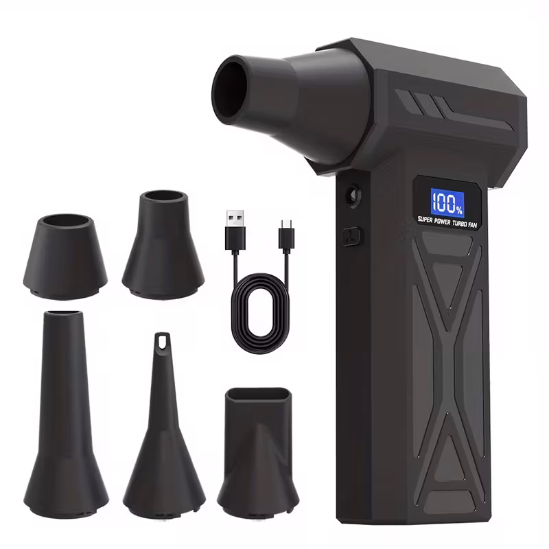 Ventilador Turbo Com Display Inteligente130.000 Rpm5 Bicosbateria Grande Rosae