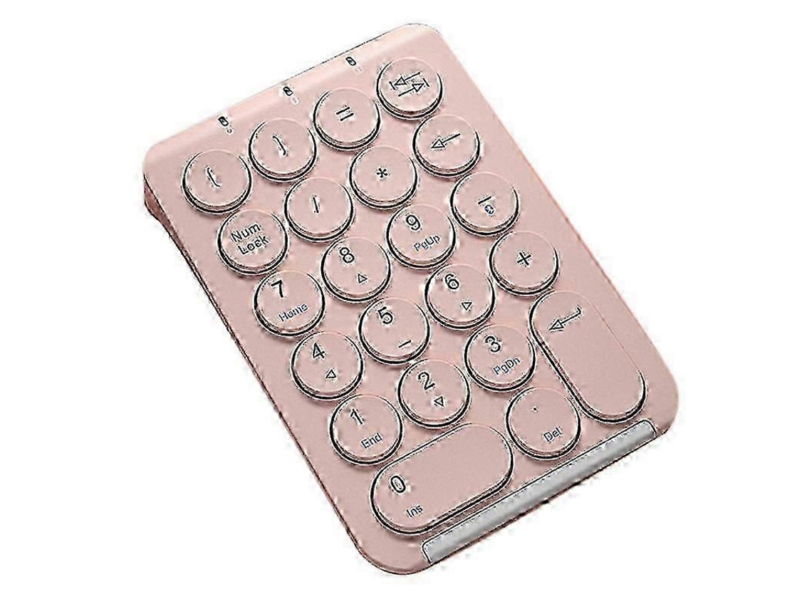 Teclado Numérico Sem Fio Bluetooth Com 22 Teclas Redondas E Teclado Numérico Recarregável Ly Ebike (rosa)