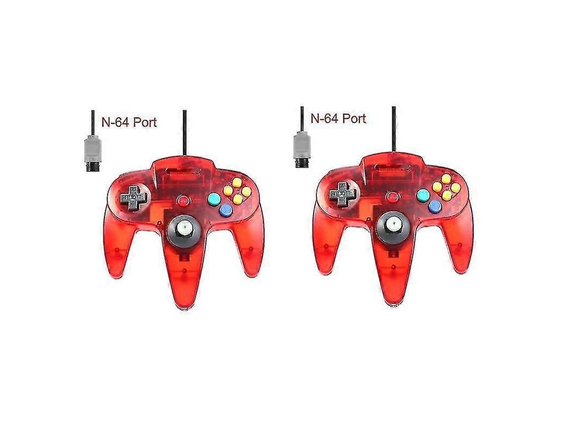 Pacote Com 2 Controles Clássicos Com Fio Para N64, Joystick Retrô Para Jogos, Controle De Substituição De 64 Bits P Ly Ebike