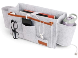 Organizador de cabeceira de feltro Slowmoose, bolsa de armazenamento para quarto