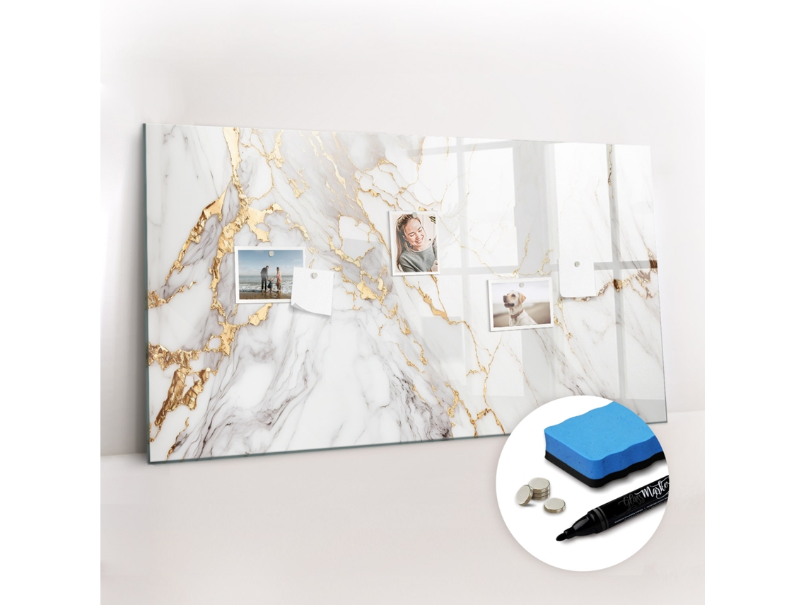 Quadro Magnético Decorativo Mármore Decorativo Para O Corredor Espelharte (120x60 Cm)
