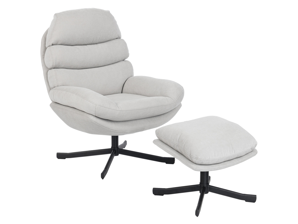 Poltrona Reclinável com Assento em Tecido de Chenilhe, Poltrona Moderna de Tv, 78 X 93 X 100 Cm, Branco Creme Ge
