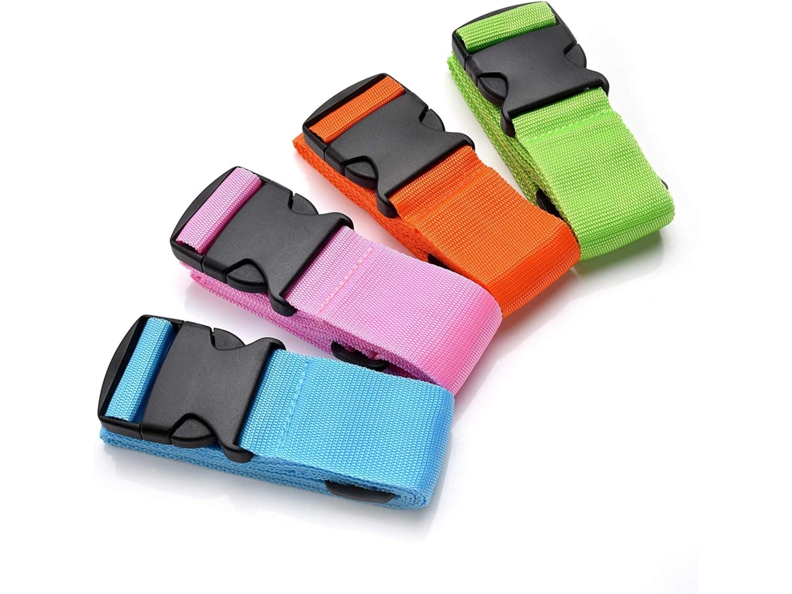 Calças ruins Slowmoose (pacote com 4) com suspensórios (verde, azul, rosa e laranja)