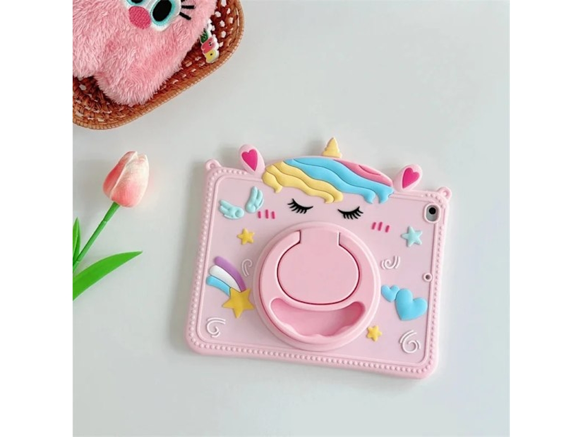 Capa Infantil Com Suporte Para Samsung Galaxy Tab S6 A7 Lite A8 A9 Plus 8.7 11 Polegadas, Unicórnio De Desenho Animado, Silicone J Tuotuo