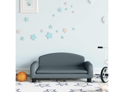 Vidaxl Sofá Infantil 70x45x30 Cm Tecido Cinzento-escuro