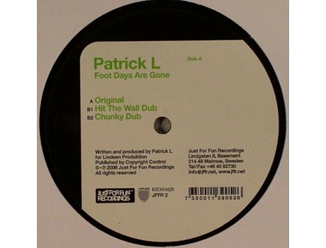 Vinil Foot Days Are Gone Just For Fun Recordings