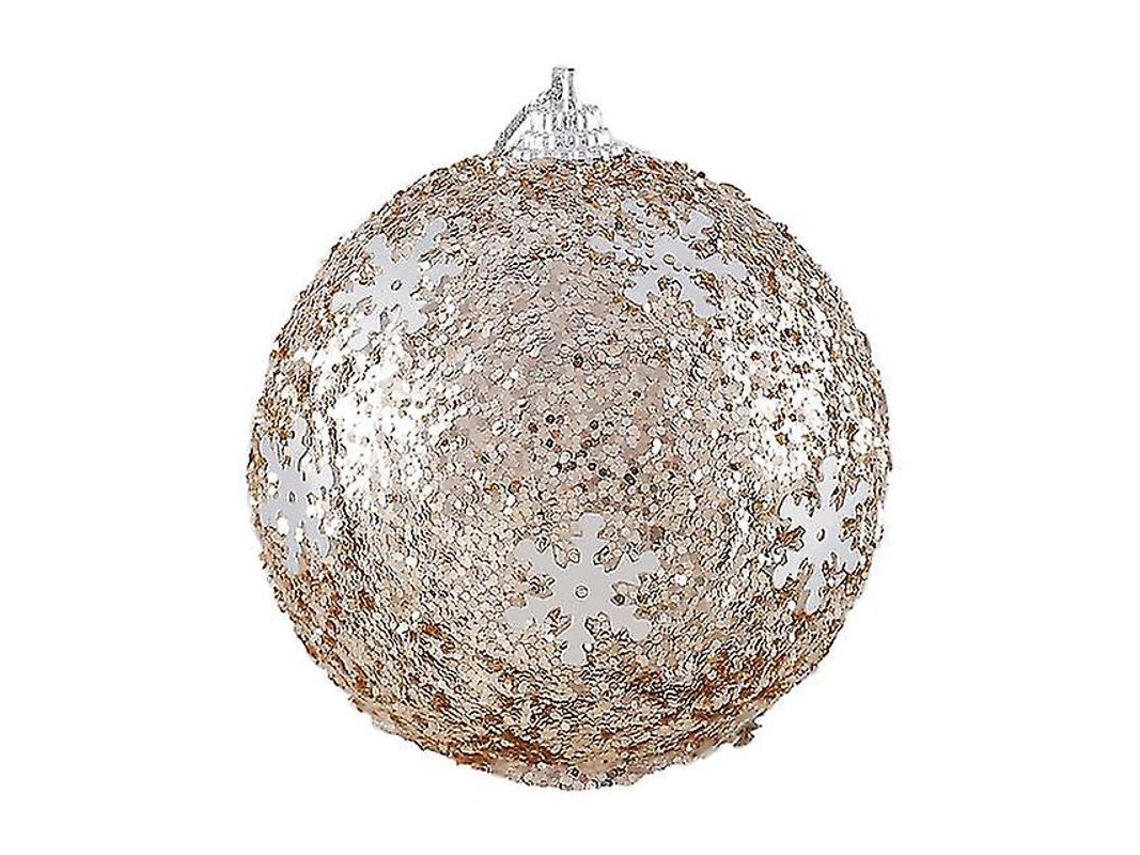 2/4pcs Bola De Natal Com Lantejoulas 8cm Pendente Brilhante Para Árvore Natalina Decoração 2023 4 Peças Oro Champán 2
