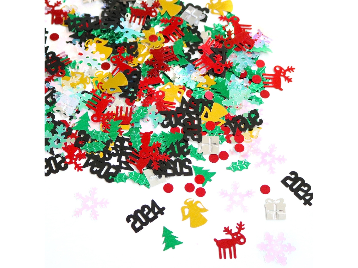 Confeitos de Natal Flocos de Neve Letras e Alces para Decoração de Festas NEVEANCE