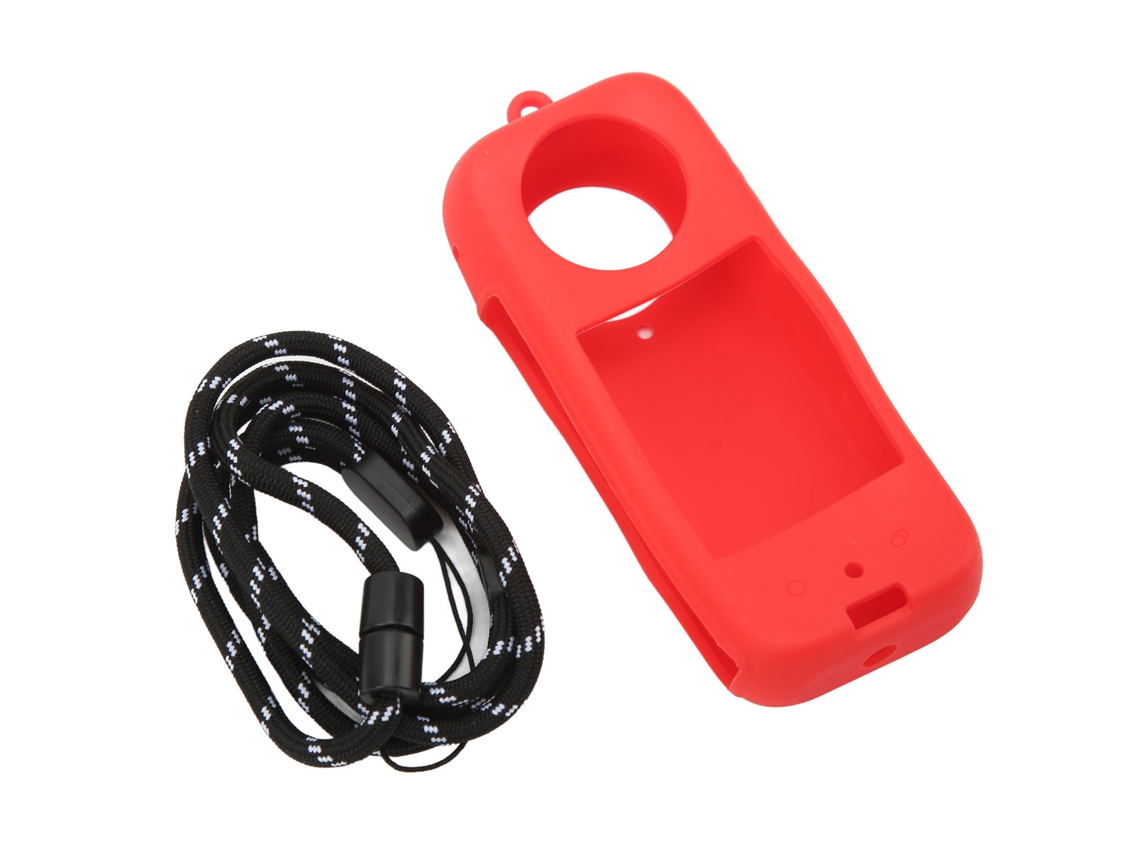 Panoramic Camera Protective Cover Silicone Anti Fall With Hand Strap Camera Body Lens Protector For Insta360 X3 Red LAXISCREED