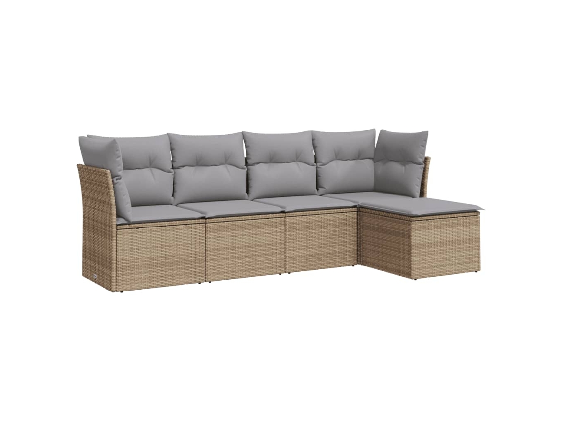 Garden Sofa Set, Garden Sofa Sets Vidaxl Bege Rattan / Vime (n/a)