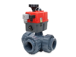 Valvula PVC Bola 3 Vias T Atuação Elétrica R/H 1 HIDROTEN